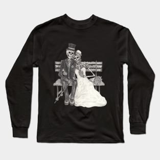 Skeletons lovers couple wedding. Long Sleeve T-Shirt